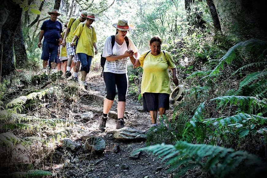 Marcha andando de la Asociación PLACEAT desde Plasencia hasta el Ambroz