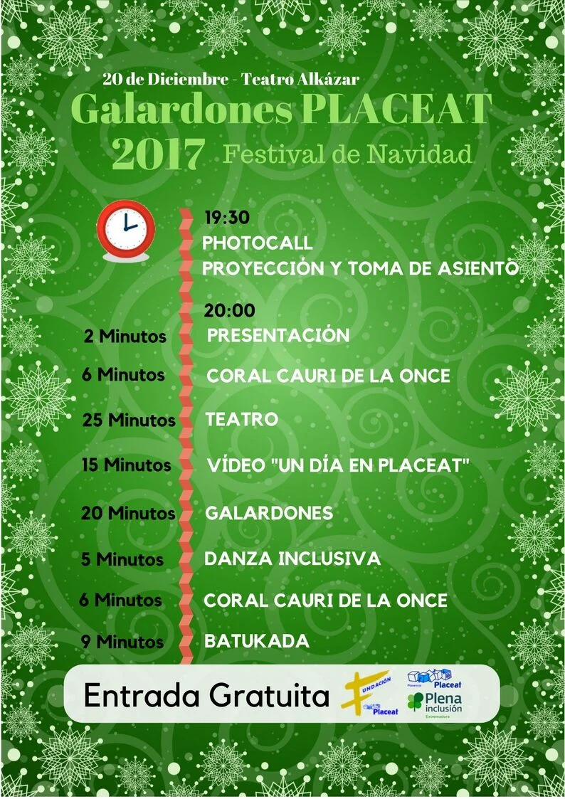 Programa Festival de Navidad 2017 - Asociación PLACEAT
