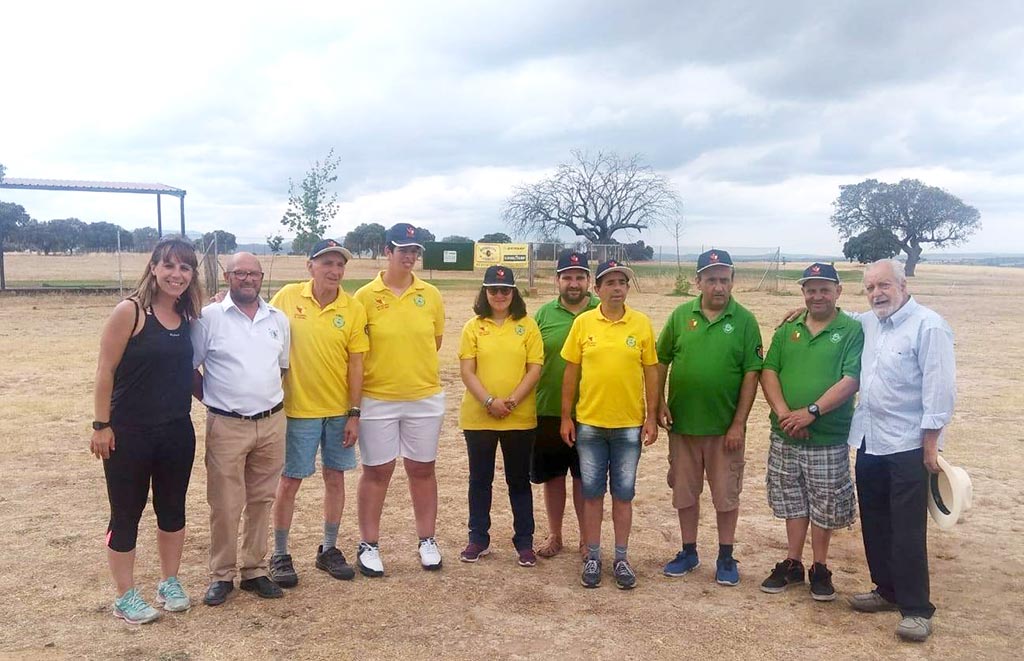 Componentes del Equipo de Golf de Placeat en el Campeonato de Extremadura de Golf Adaptado en Galisteo 2019
