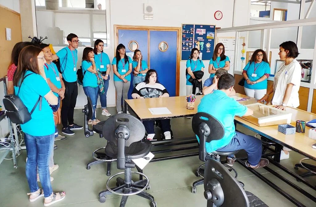 Las alumnas del Curso de Aliseda en el Centro de Día de PLACEAT