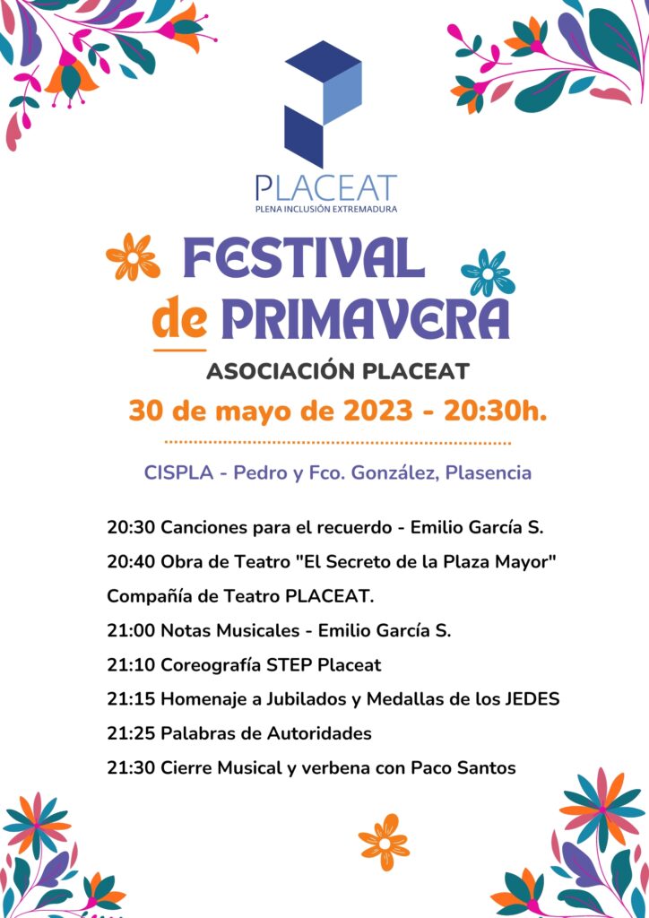 Programa del Festival de Primavera PLACEAT 2023